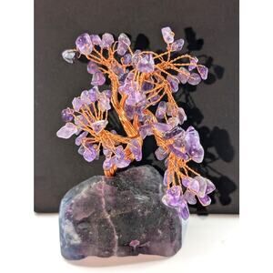 Purple Amethyst & Copper Tree